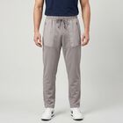Men Grey Slim Fit Panelled Track Pants, हल्का ग्रे, small