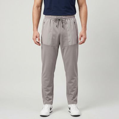 Men Grey Slim Fit Panelled Track Pants
