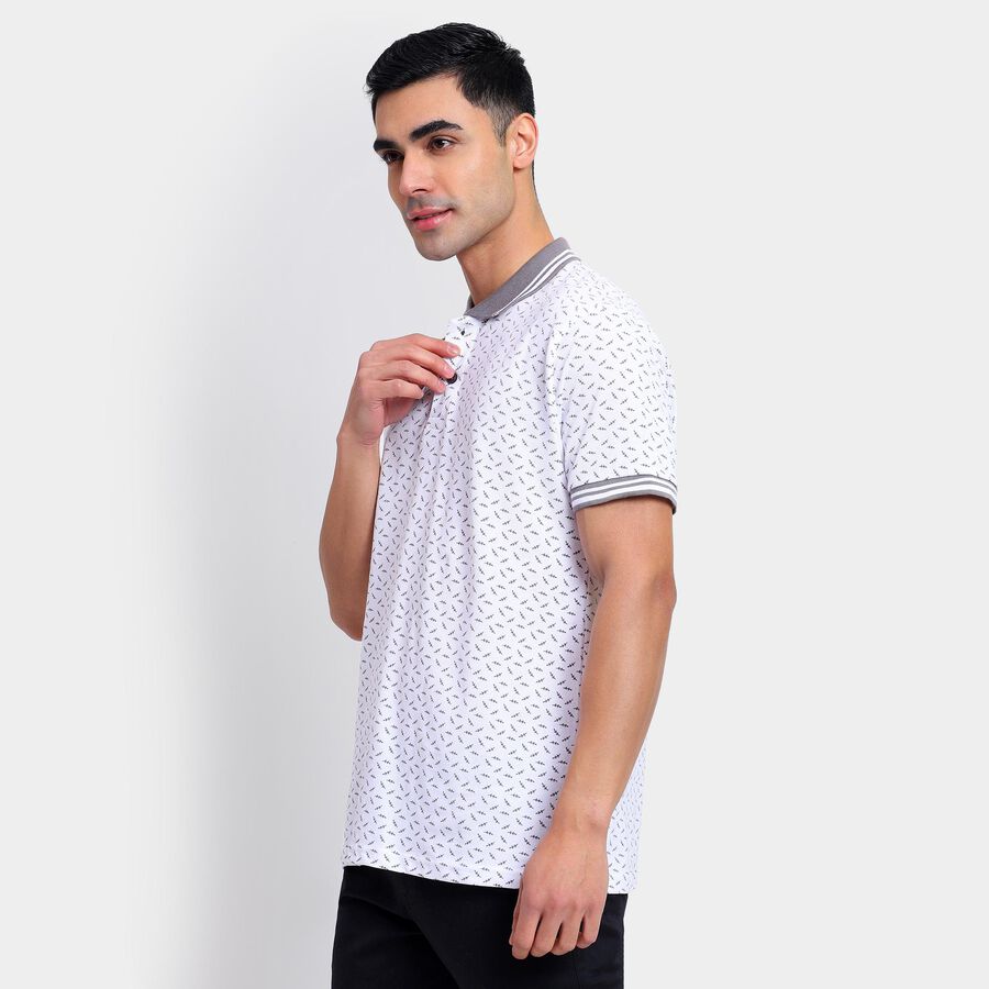 Men's 100% Cotton Collared Half Sleeves T-Shirt , गहरा ग्रे, large image number null