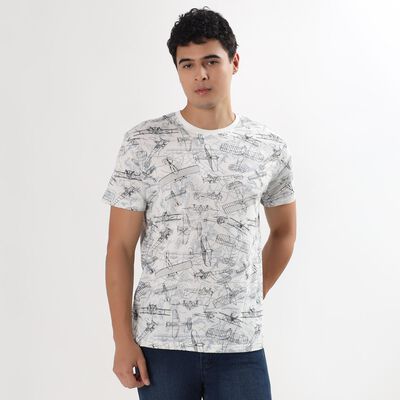 Men's 100% Cotton Round Neck Half Sleeves T-Shirt 