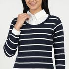Women's Navy Blue Top, Navy Blue, small