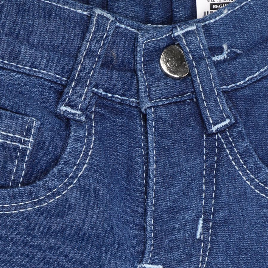 Girls' Jeans , मध्यम नीला, large image number null