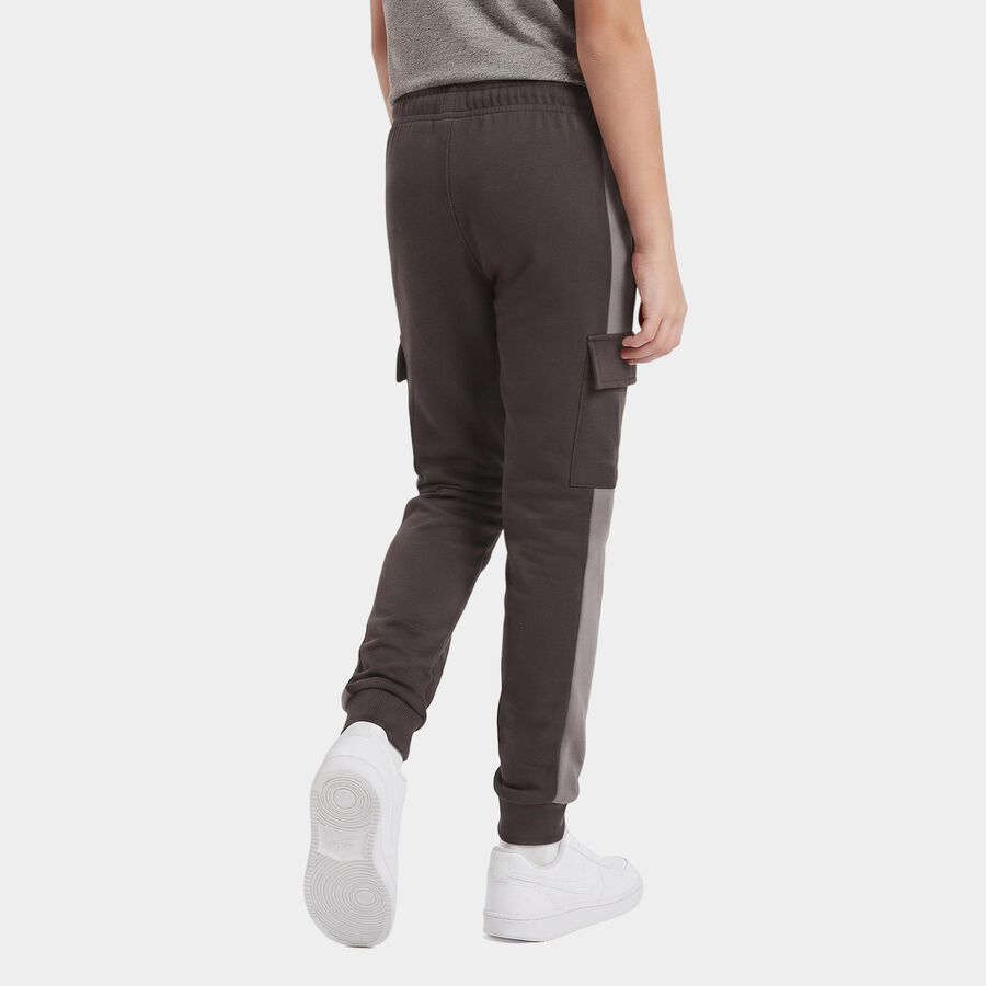 Boys Dark Grey Jogger Fit Cargo Pocket Pyjama, गहरा ग्रे, large