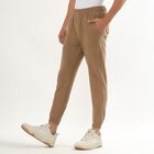Men's Black Regular Fit Jogger Track Pants, भूरा, small image number null