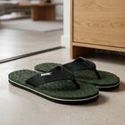Men's Green Flip-Flops Slippers, हरा, small