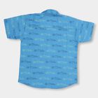 Boys Bright Sky Blue Cotton Classic Casual Shirt, Royal Blue, small image number null