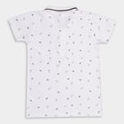 Boys' 100% Cotton Half Sleeves T-Shirt, White, small image number null