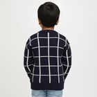 Boys Deep Midnight Navy Blue Crew Neck Casual Pullover, Navy Blue, small image number null