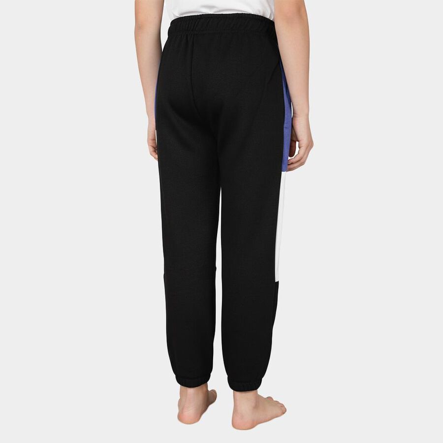 Boys' Black Color-Blocked Winter Pyjama, काला, large image number null
