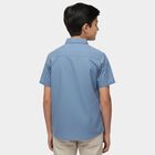 Boys Light Blue Button-Down Casual Shirt, Light Blue, small