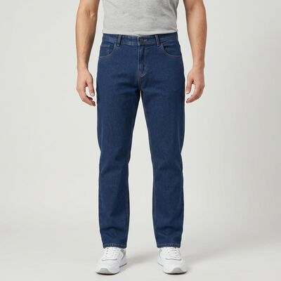 Men's Blue Straight Fit Clean Wash Jeans