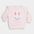 Infants' Light Pink Crew Neck Casual Sweatshirt, हल्का गुलाबी, small image number null