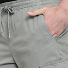 Men's Slim Fit Casual Trousers, Light Green, small