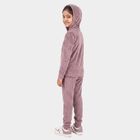 Girls Purple Hooded Lounge Set Hipster Set, लाइलेक, small