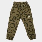 Boys' Olive Green Regular Fit Camouflage Cargo Trousers, Olive, small