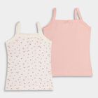 Girls' 100% Cotton Vest, पीच, small image number null