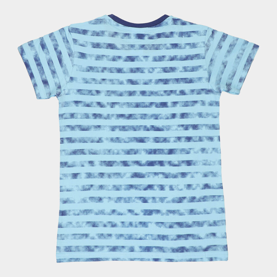 Boys Cotton T-Shirt, हल्का नीला, large image number null