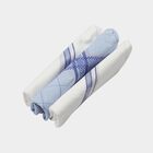 Men's Blue Checked Pack of 3 Handkerchief, मध्यम नीला, small