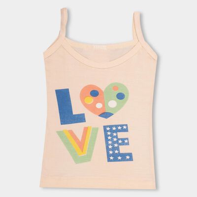 Infants' Soft Peach Cotton Round Neck Casual Vest