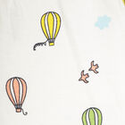 Infants Cotton Printed Night Suit, Off White, small image number null