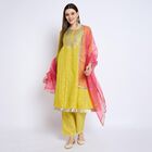 Ladies' Kurta Pyjama Set with Dupatta, ओलिव, small image number null