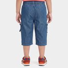 Girls' Light Blue Relaxed Fit Cargo Jeans, हल्का नीला, small