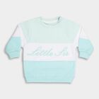 Infants Light Mint Green Crew Neck Casual Sweatshirt, हल्का हरा, small image number null