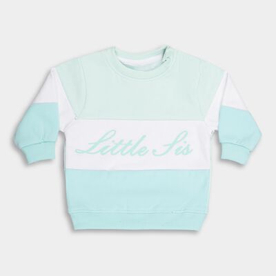 Infants Light Mint Green Crew Neck Casual Sweatshirt
