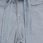 Girls' Light Blue Wide Leg Tie Waist Jeans, हल्का नीला, small image number null