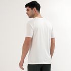 Men's White Crew Neck Athleisure T-Shirt, White, small