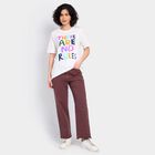 Ladies' 100% Cotton Round Neck T-Shirt, Off White, small image number null