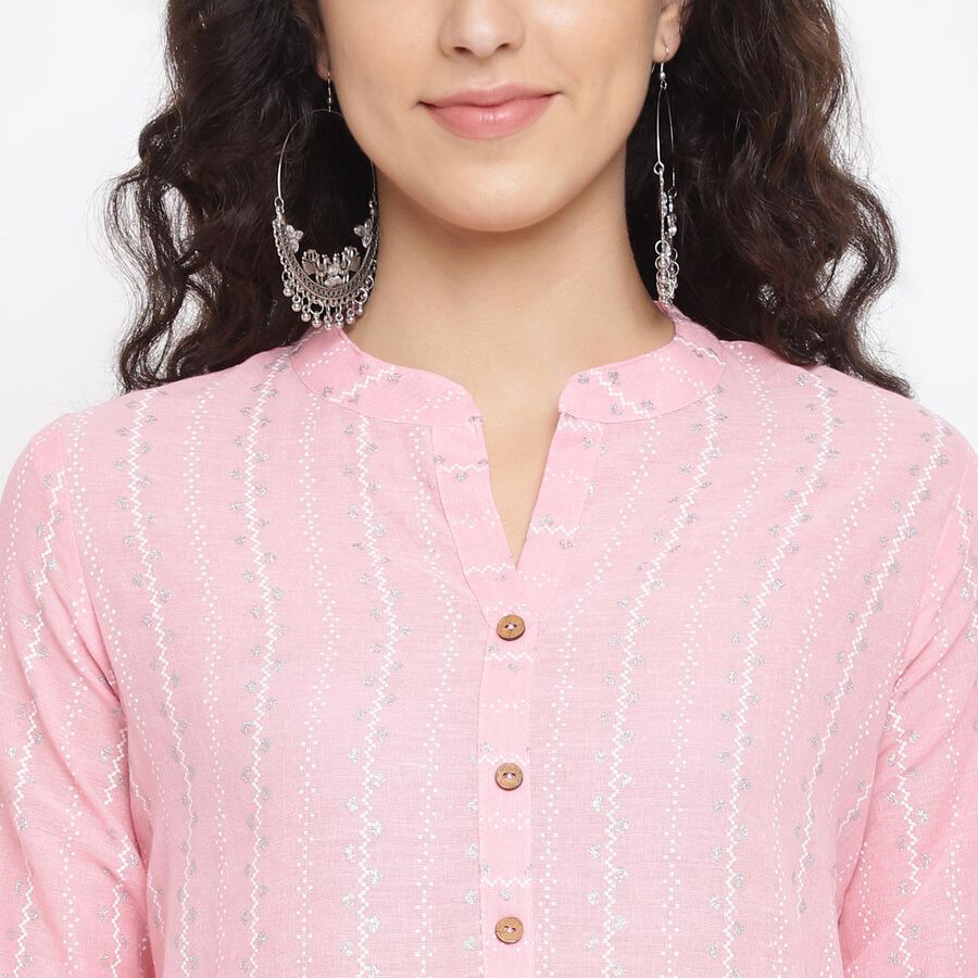 Cotton Printed Kurta, Coral, large image number null