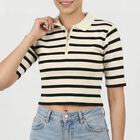 Women's Black Neck Top, Black, small