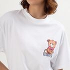 Women's White Cotton Round Neck Casual T-Shirt, सफ़ेद, small image number null