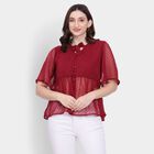 Ladies' Shirt , वाइन, small image number null