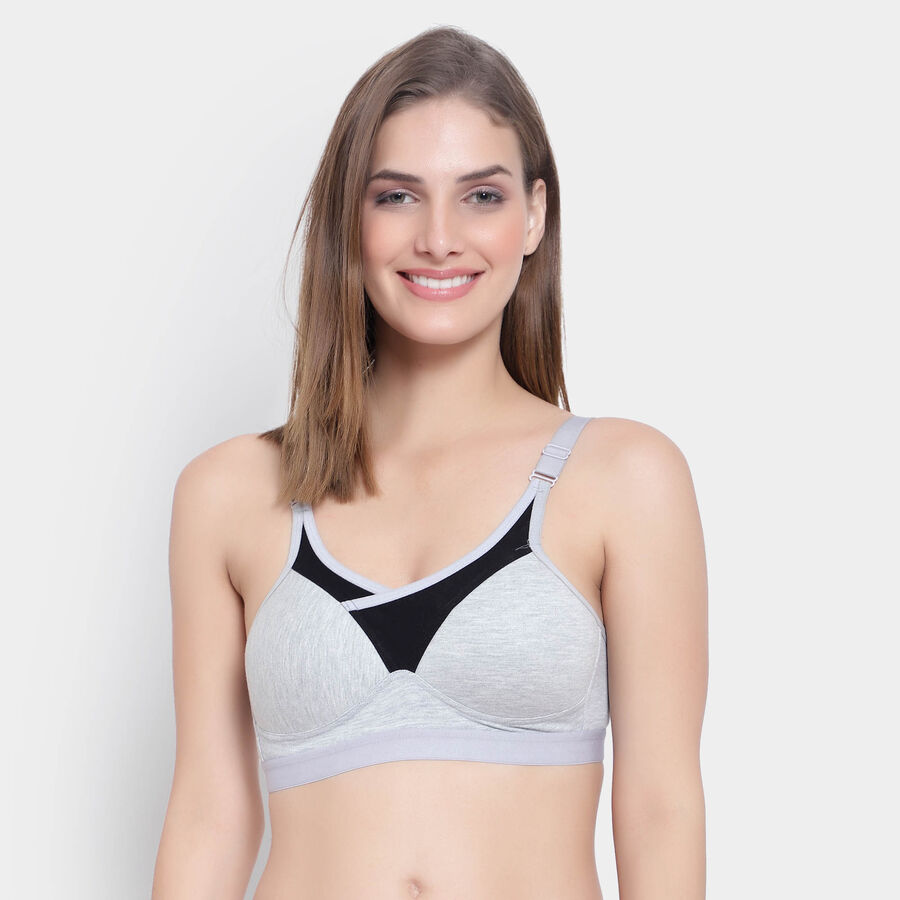 Solid Bra, मिश्रित हल्का ग्रे, large image number null