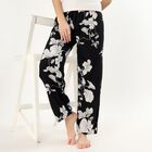 Women's Soft Ivory Relaxed Fit Solid Pyjama, काला, small