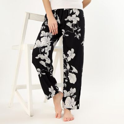 Women's Soft Ivory Relaxed Fit Solid Pyjama