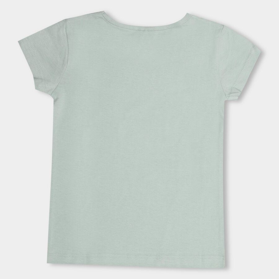 Girls' 100% Cotton T-Shirt , Light Green, large image number null