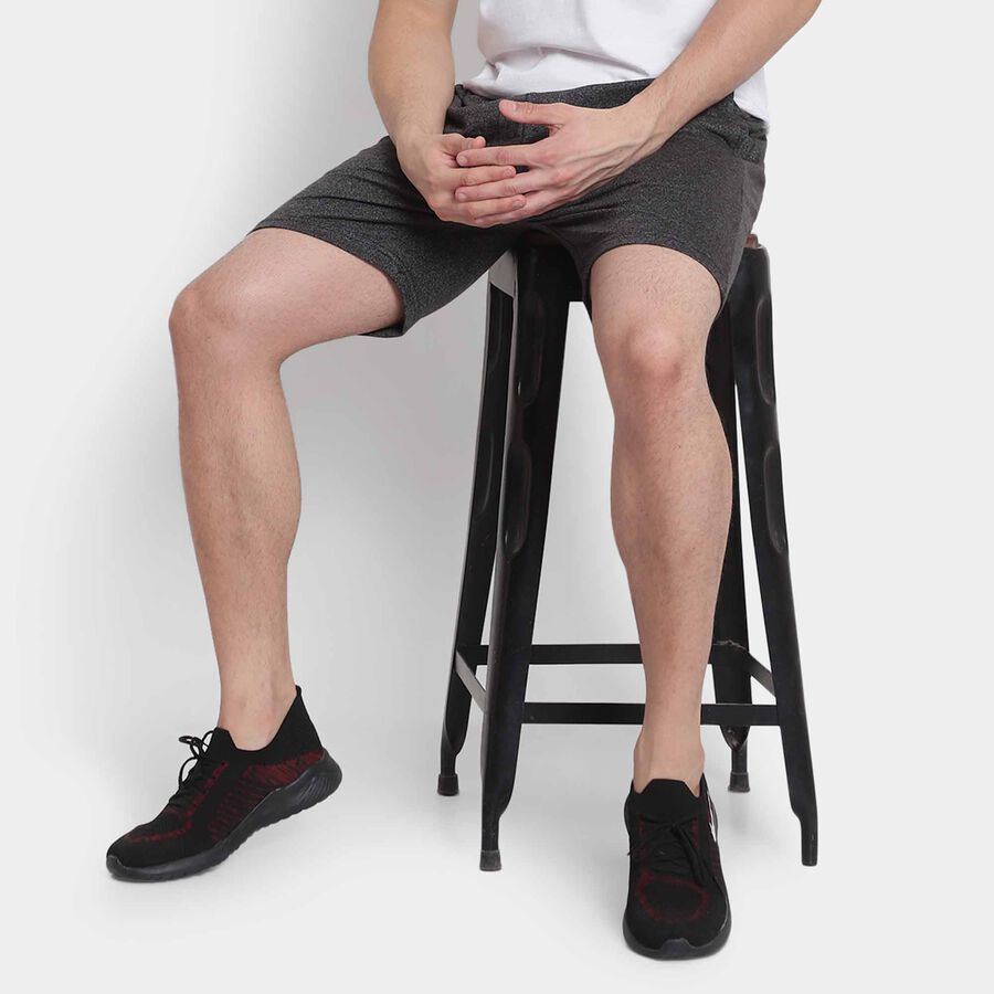 Cut & Sew Regular Length Bermuda, Black, large image number null