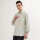 Men's 100% Cotton Casual Shirt, Aqua, small image number null