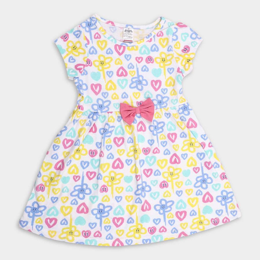 Girls' Frock, Off White, large image number null