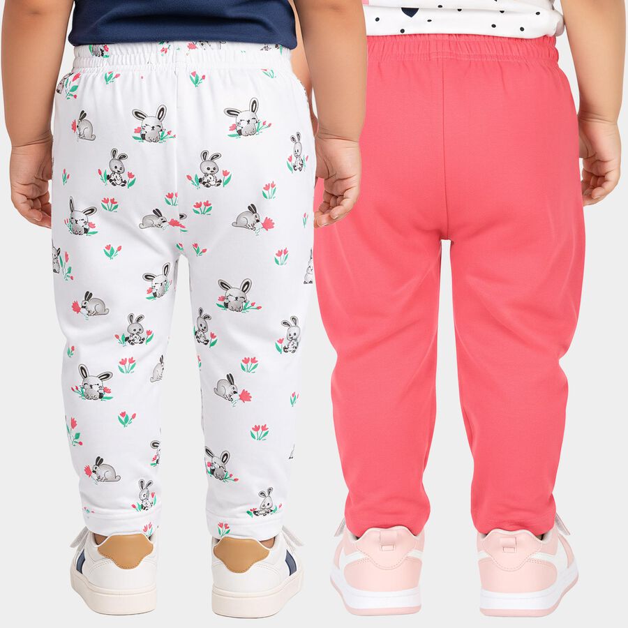 Infants' Pink Straight Fit Bunny Print Pyjama, Pink, large