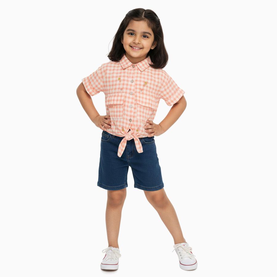 Girls' T-Shirt, पीच, large