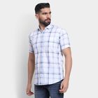 Men's 100% Cotton Casual Shirt, सफ़ेद, small