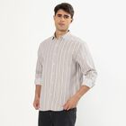 Men's Khaki Cotton Classic Slim Fit Casual Shirt, Khaki, small image number null