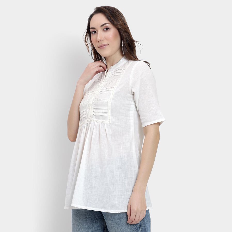 Ladies' 100% Cotton Kurti, White, large image number null