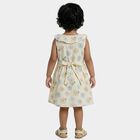 Girls' Yellow Floral Printed Sleeveless Frock, पीला, small