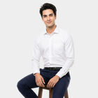 Men's White Formal Shirt, सफ़ेद, small
