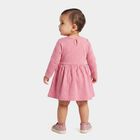 Infants' Purple Fit and Flare Graphic Printed Frock, Purple, small